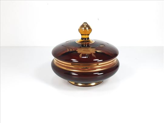 Vintage Bohemia staklena posuda za bombone
