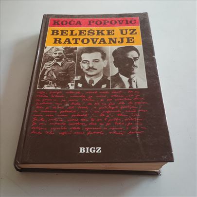 Beleške uz ratovanje Koča Popović polovna knjiga