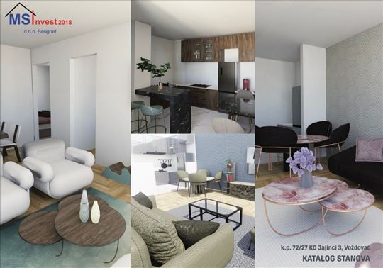 Jajinci-U IZGRADNJI 60m2 2.5soba/bez provizije