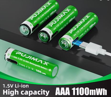 USB Punjive AAA baterije 4kom