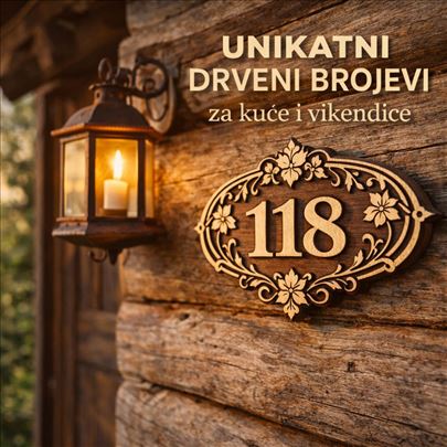 Drveni broj za kuću - za vikendice i brvnare