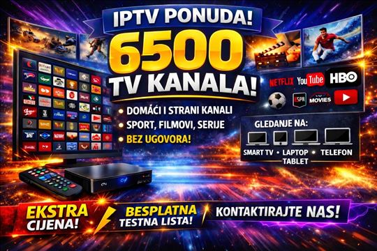 IPTV Kanali Sport,EXYU,Filmovi,Serije,Strani kanal