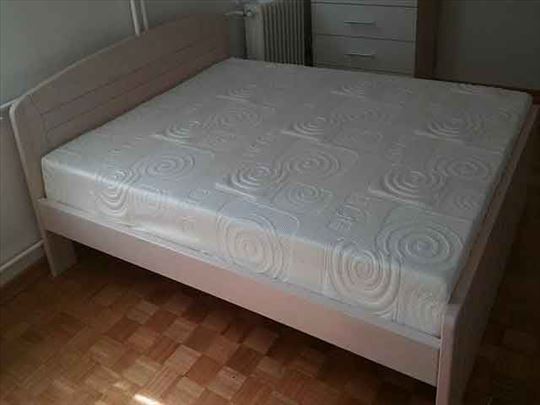 Krevet Kan u belom bajcu i dusek Dionis 160x200