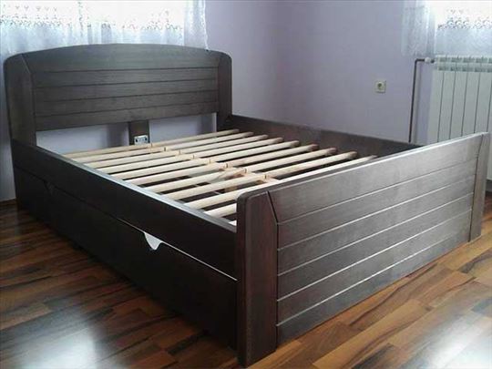 Krevet Kan u wenge boji sa 2 male fioke 160x200