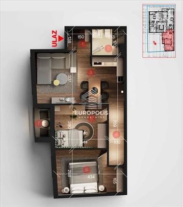 2.5 stan, moderna novogradnja ID#9151