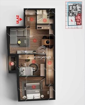 2.5 stan, moderna novogradnja ID#9155