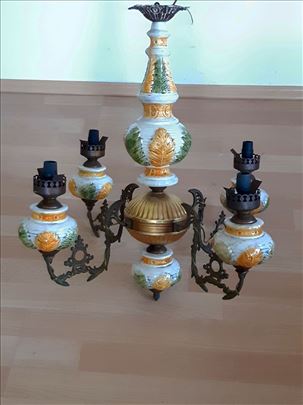 Starinski luster metal-keramika