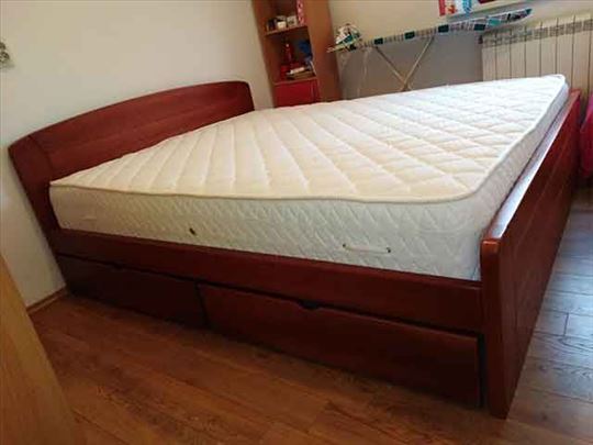 Krevet Kan tresnja 2 fioke i dusek Dionis 160x200