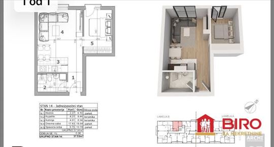 ~~~NOV jednoiposoban stan na Banjici 38 m2~~~