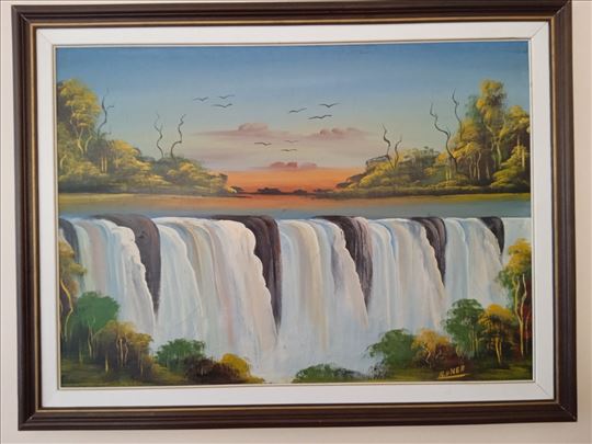 Umetnicka slika Viktorijini vodopadi 1973.g.