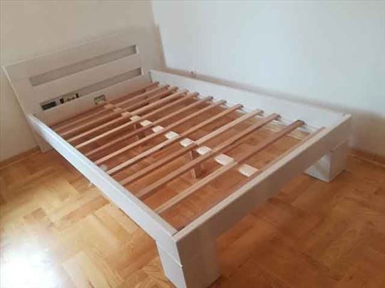 Krevet Quadro u beloj boji 120x190/200