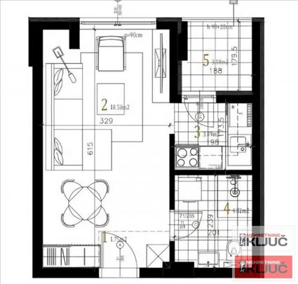 Petrovaradin, 31m2, Jednosoban sa pdv