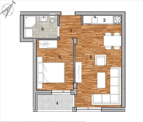 Stan,Novi Sad,Telep Južni,kv: 42.00