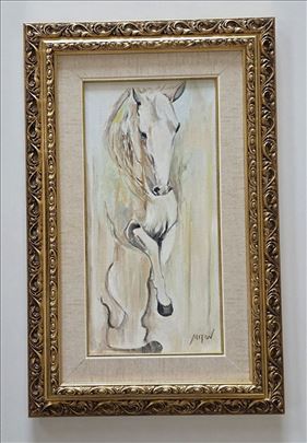 Ulje na platnu - Kraljevski konj, prelepa slika!