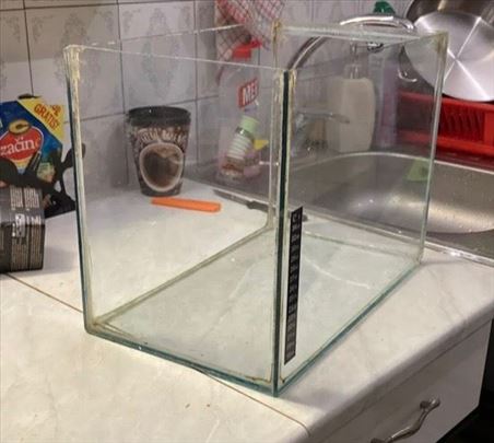 Akvarijum sa termomerom 36cm duzina 26 dubina 21 s