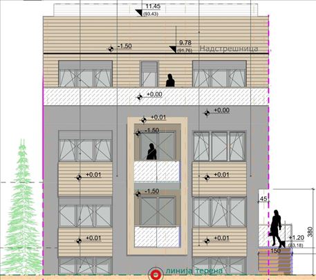 Batajnica, stan 63 m2, cena sa PDV-om