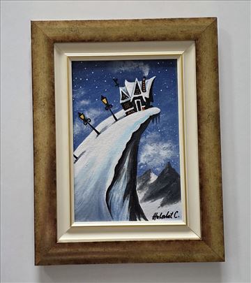 Ulje na platnu - Planinska bajka, prelepa slika!