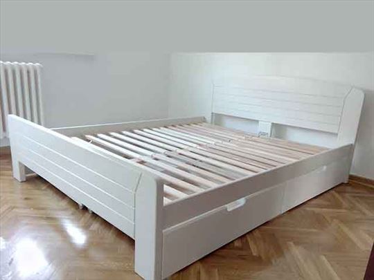 Krevet Afrodita bela  sa 2  fioke  160x190/200