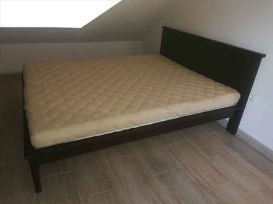 Krevet King  u wenge boji  i dusek Morfej 160x200