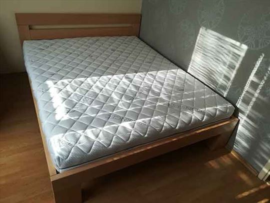 Krevet Quadro u natur boji i dusek Casper 160x200
