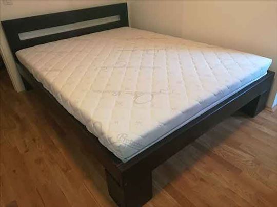 Krevet Quadro wenge i dusek Superior koko 140x200