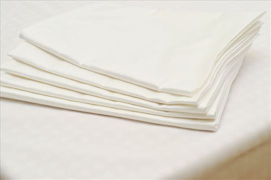 Nadstolnjaci 80x80, beli češki damast I klase