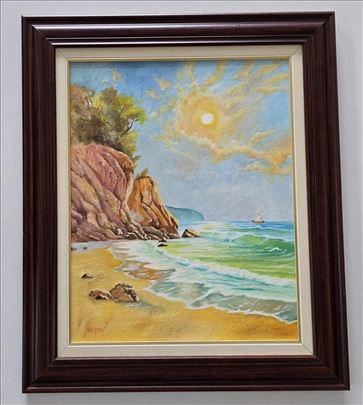 Ulje na platnu - Suncana obala, prelepa slika!