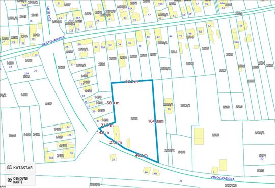 Vinogradska plac sa uknjiženom kućom 132m2