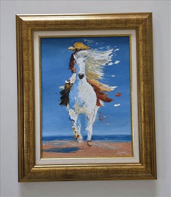 Ulje na platnu - Kralj obale, prelepa slika!