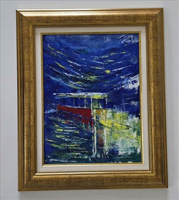 Ulje na platnu - Nocni tramvaj, prelepa slika!