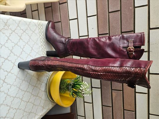 Italijanske čizme preko kolena od savršene kože