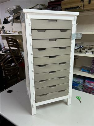 Komoda belo/siva Puno Drvo