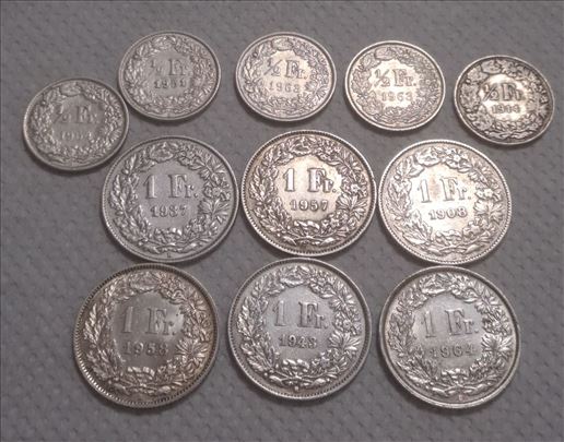 Švajcarski srebrni franci SREBRO
