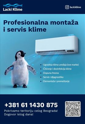 Ugradnja-montaža i servis klima uređaja - Beograd