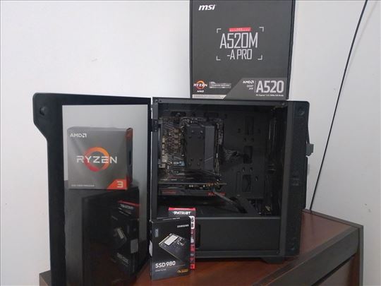 Gaming PC - RX 6600, Ryzen, 16GB, 500GB NVMe, dom