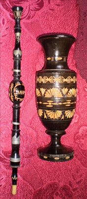 Vaza i muštikla duborez ručni rad