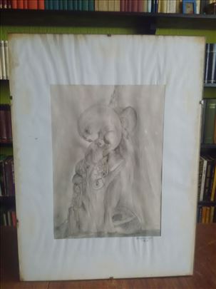 crtež - olovka - embrio vrh - autor Tica 1991 god