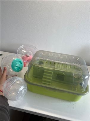 LUX kavez za hrcka, dve lopte i traka za trcanje