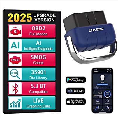 Novo - DA200 AI Bluetooth OBD2 za IOS & Android
