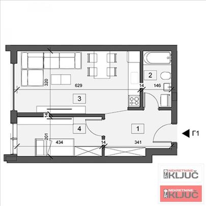Adice, 40m2, Jednoiposoban, Izgradnja