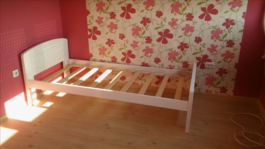 Krevet Afrodita u beloj boji singl 80x190x200