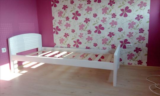 Krevet Afrodita u beloj boji singl 90x190x200