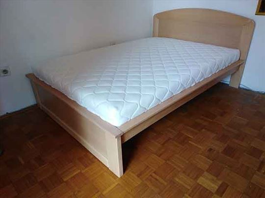 Krevt Queen natur i dusek Memory fleks 140x200