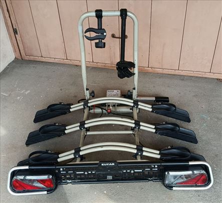 Eufab sklopivi nosac na kuku za 3 bicikla