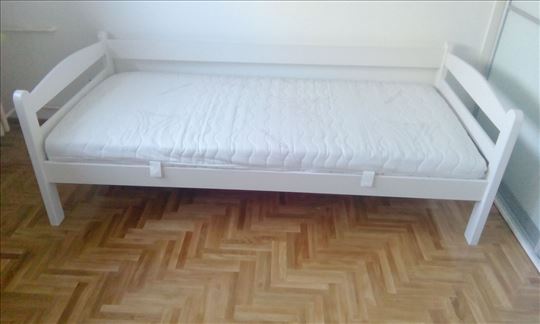Krevet lucna sofa bela i dusek Ekonomik 90x200