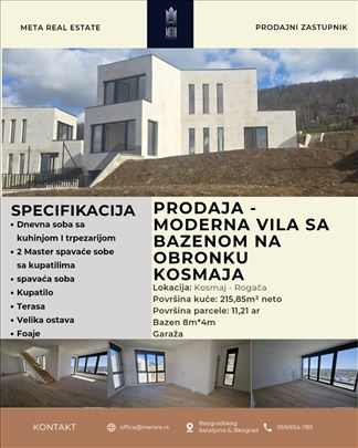 Moderna vila sa bazen na obronku Kosmaja