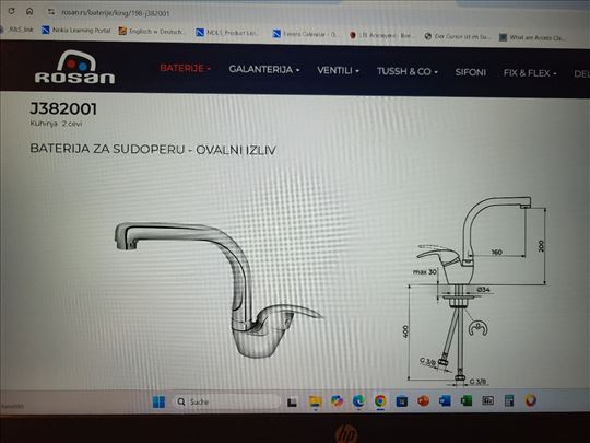 ROSAN  slavina baterija za kuhinju J382001