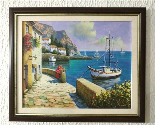 Sainovic -Mediteran ulje na platnu umetnicka slika