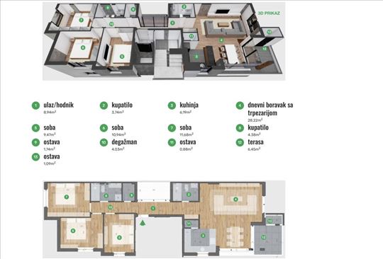 Tatarsko brdo, lep četvorosoban stan