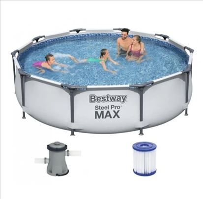 Bazen bestway steel pro max sa pumpom novo